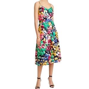 J. Crew Multicolor Floral Midi Dress